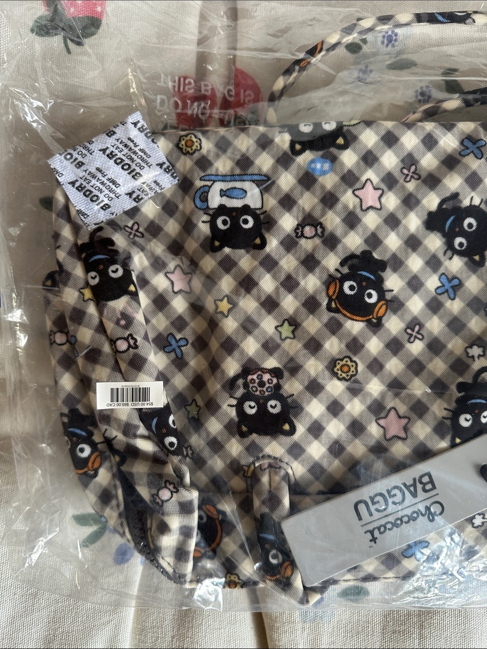 Baggu Nylon Bowler Bag - Chococat (NWT) - Picture 3 of 5